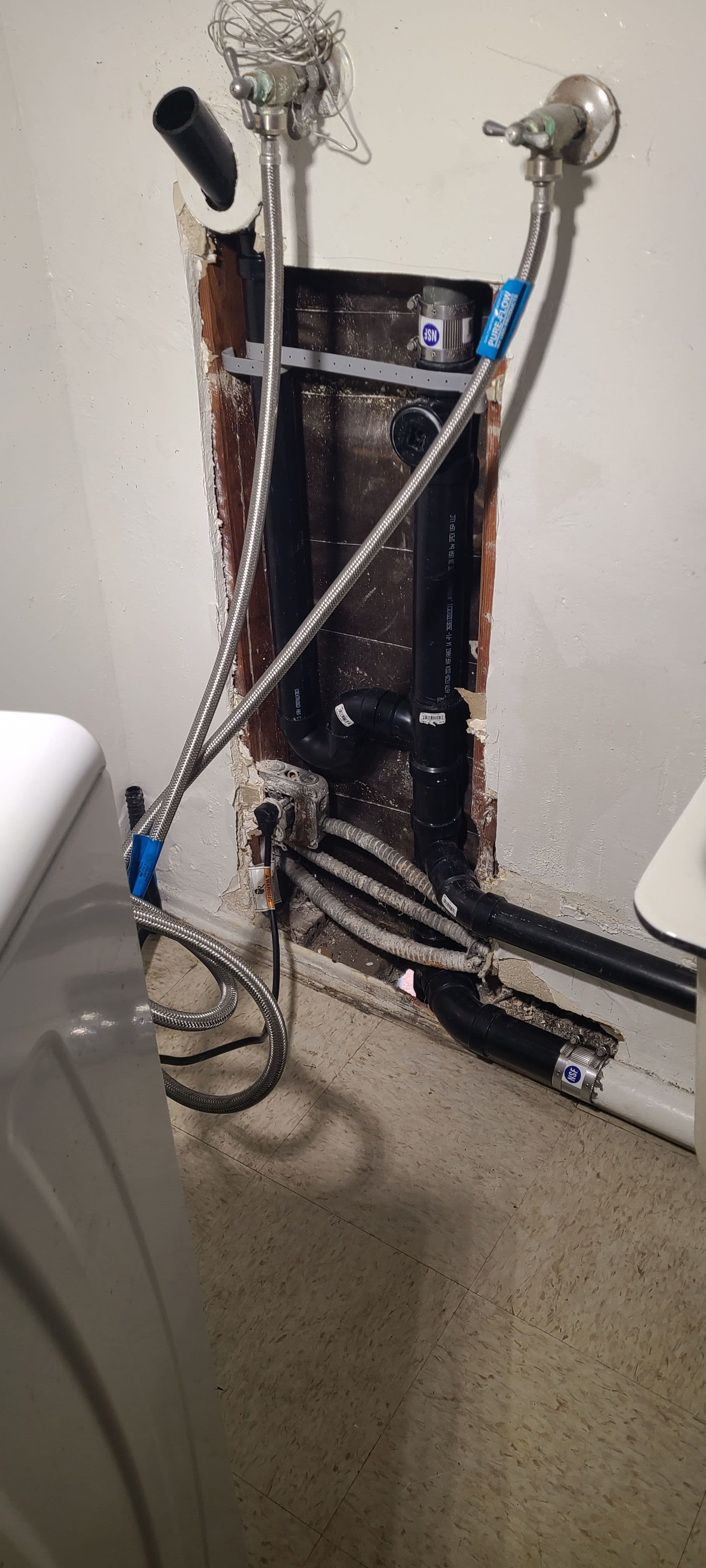 Damaged Laundry Drain Line Replaced to Stop Leaks for Good