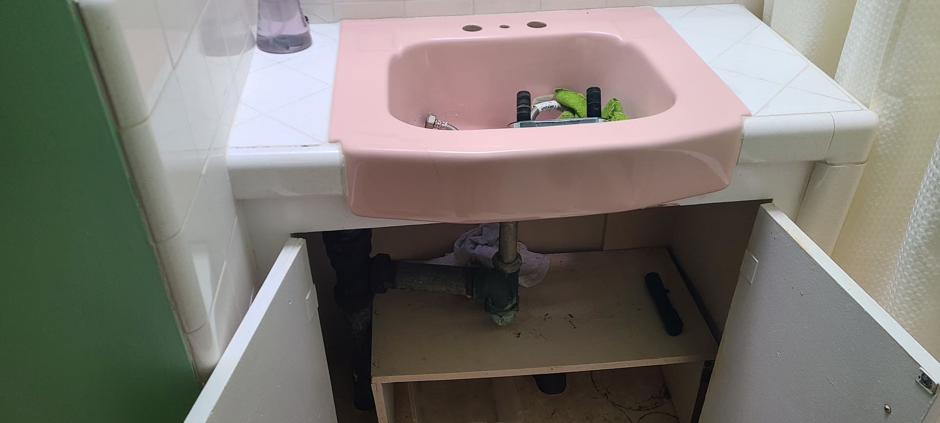 Faucet and Drain Line Upgrade on a Bathroom Sink image