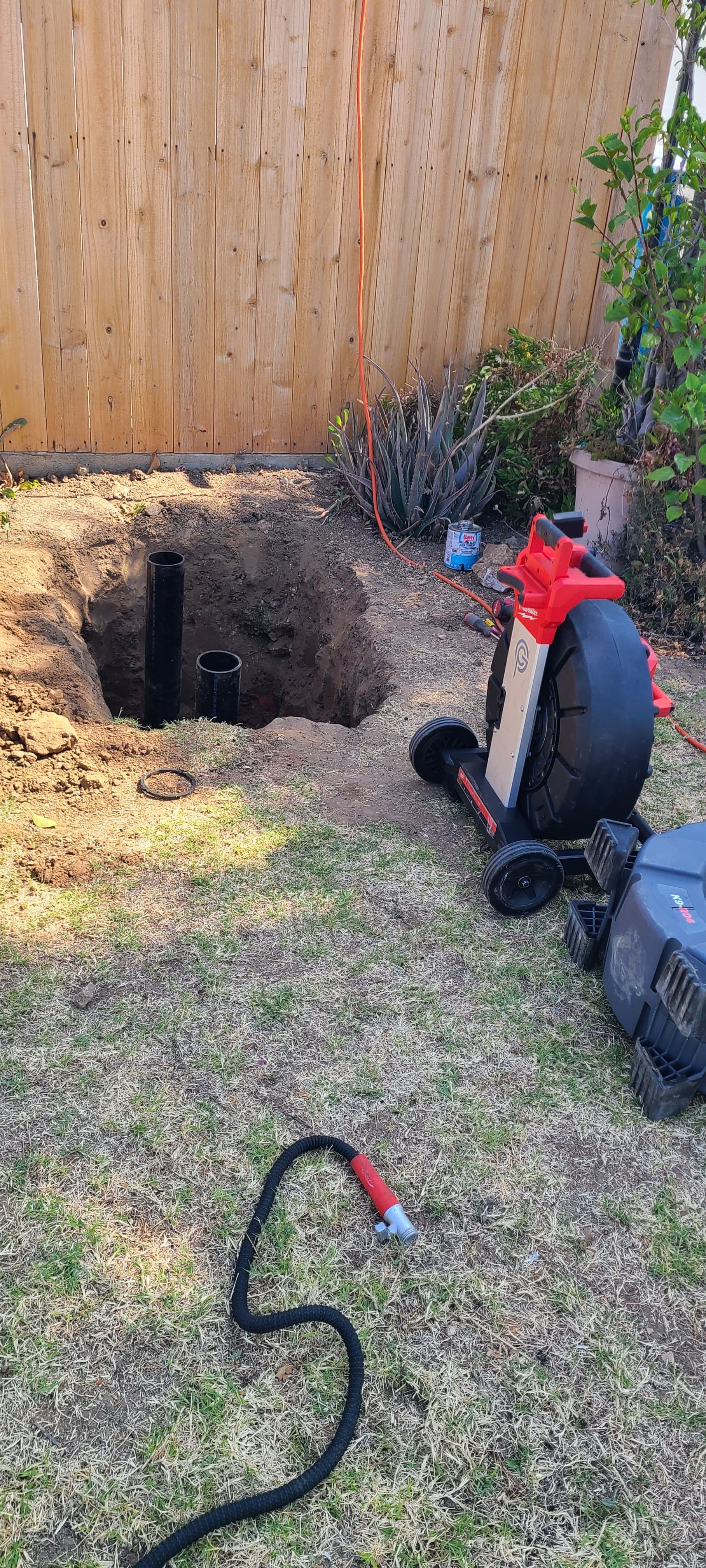 Gallery photos for 2-Way Cleanout Installation Stops Repeat Sewer Root Backups: Image #2