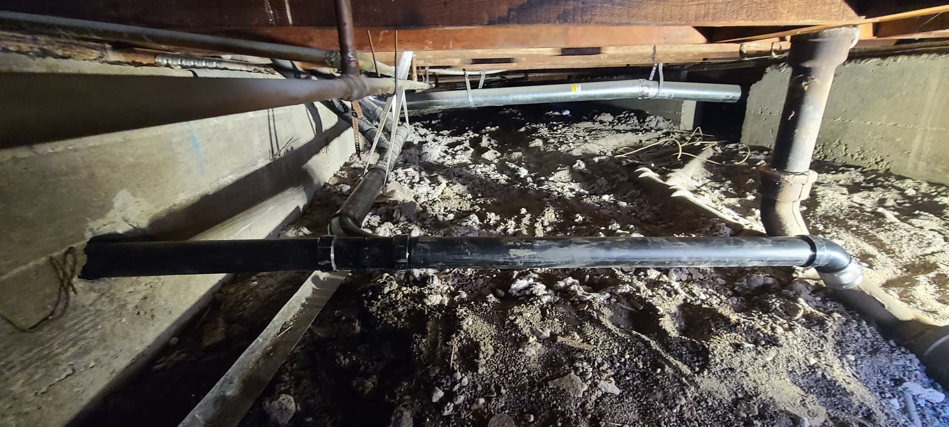 Gallery photos for Crawl Space Drain Line Replacement Done Right: Image #1