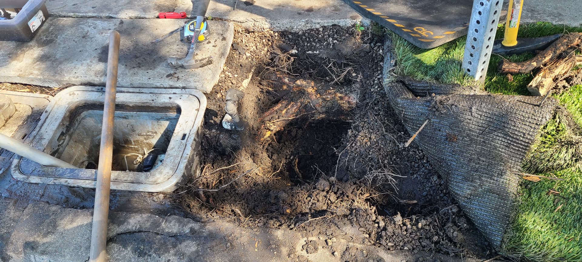 Gallery photos for Main Water Line Leak Repaired with New Copper Piping: Image #1